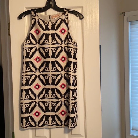 Mara Hoffman embroidered shift dress in black and pink - SUMMER SALE! - Picture 3 of 6